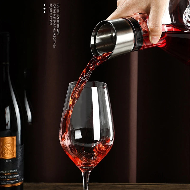 1500ml Crystal Wine Decanter with 12-Channel Aerator 3