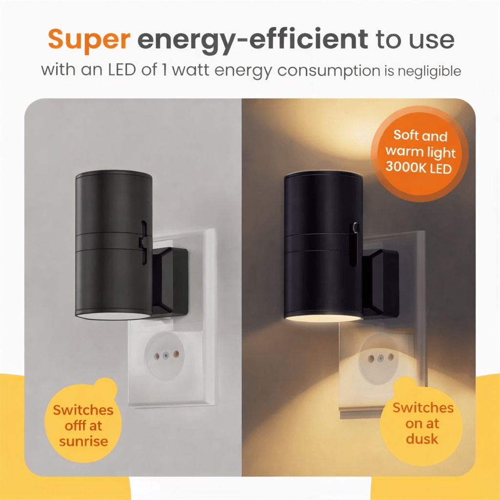 Aurora LED Night Lamp — Dimmable Smart Sensor Plug-In Light 7