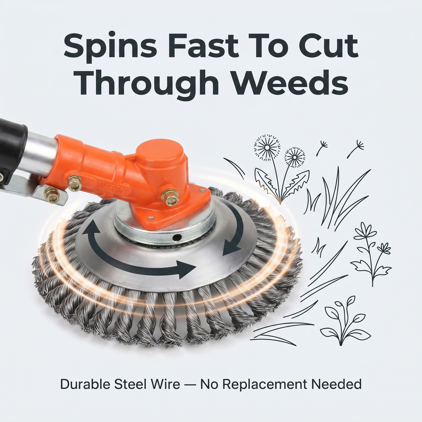 Carbon Steel Trimmer Head — Heavy-Duty Weed & Brush Cutter 6
