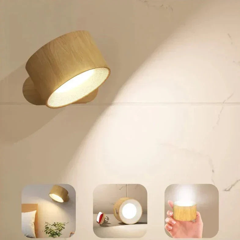 FlexiGlow Wireless Wall Light — Dimmable 360° Rechargeable 10