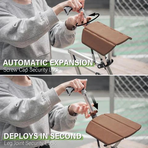 Foldable Trekking Pole with Built-In Seat — Lightweight 20