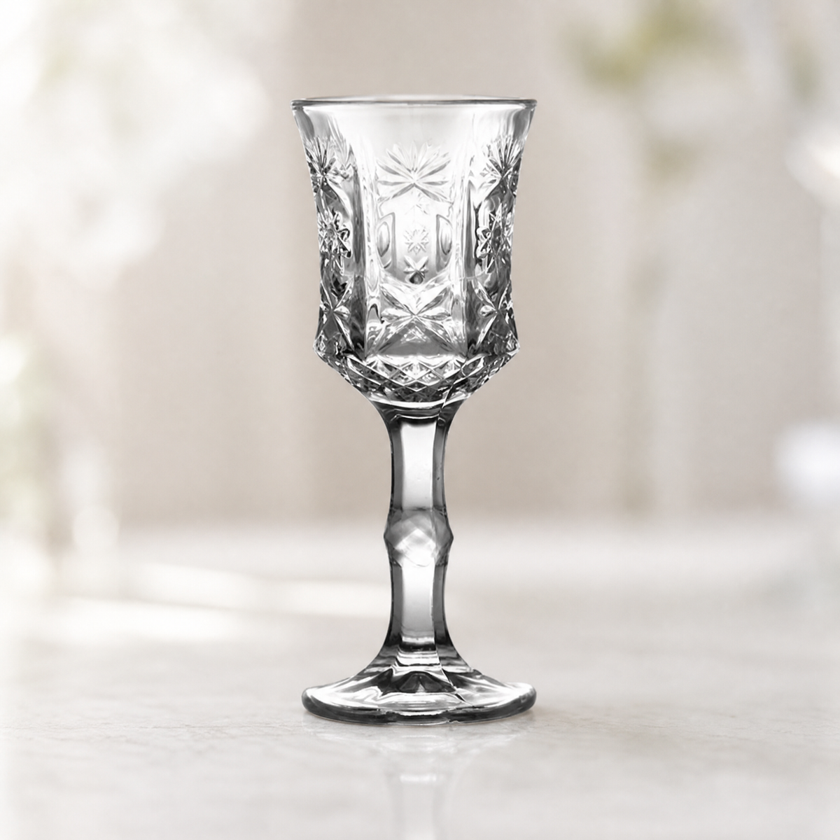 Champagne Glass Vintage Engraved — Crystal Pattern 50/100ml 6