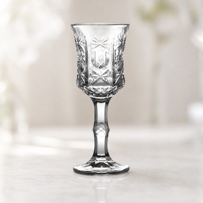 Champagne Glass Vintage Engraved — Crystal Pattern 50/100ml 6