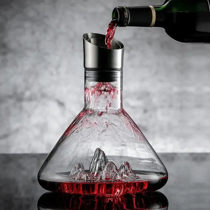 1500ml Crystal Wine Decanter with 12-Channel Aerator 1