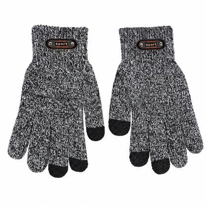 Men's Knit Winter Gloves with Touchscreen Fingertips 1
