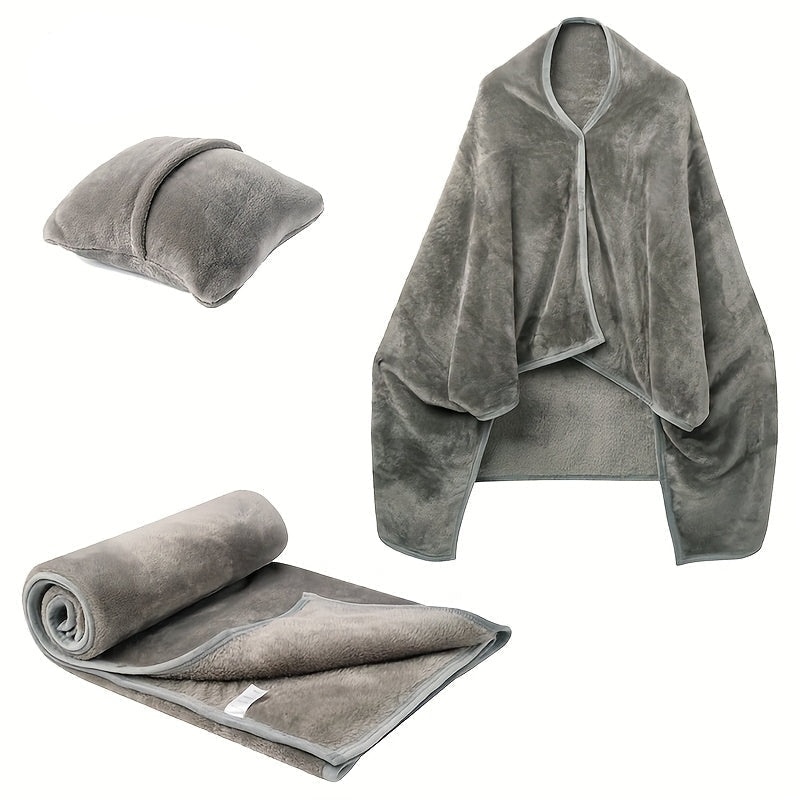 2-in-1 Portable Electric Heated Blanket with Pillow Function 1