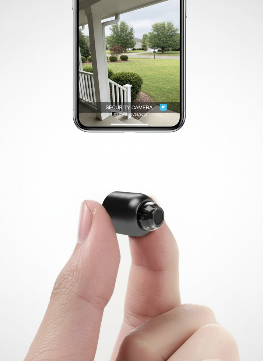 2-Pack Mini WiFi Security Camera 1080P HD — Night Vision Motion Detection 1