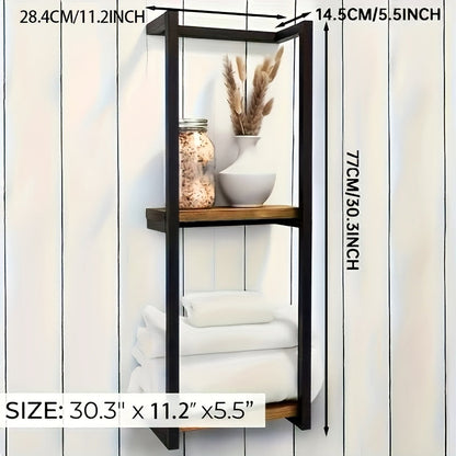 2-Tier Wall-Mounted Towel Rack — Stainless Steel 4