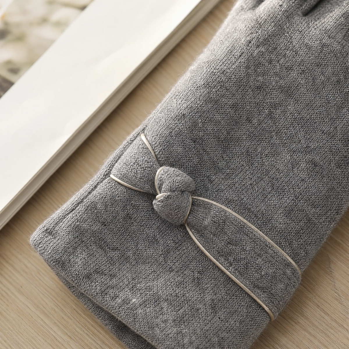 Women's Bow-Detail Winter Gloves — Wool-Look, One Size Fits All 5