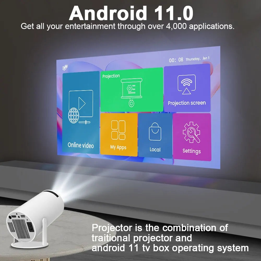 4K Android Projector Pro — 130" Portable Home Theater 2