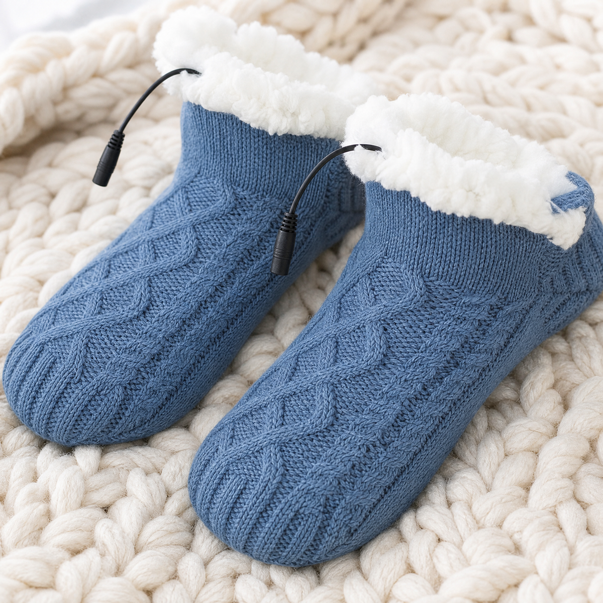 USB Heated Knit Slipper Socks — Non-Slip, 4 Colors 5