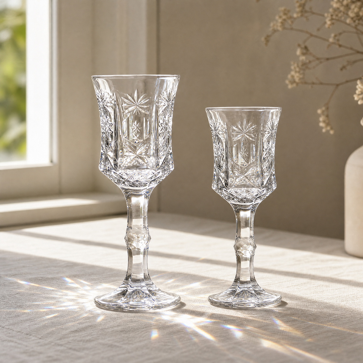 Champagne Glass Vintage Engraved — Crystal Pattern 50/100ml 4