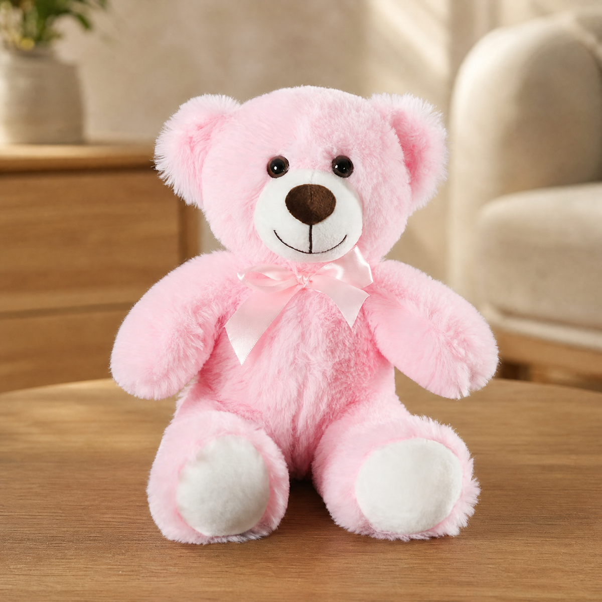 Teddy Bear Plush Toy with Satin Bow — Soft 25–30 cm Gift 12