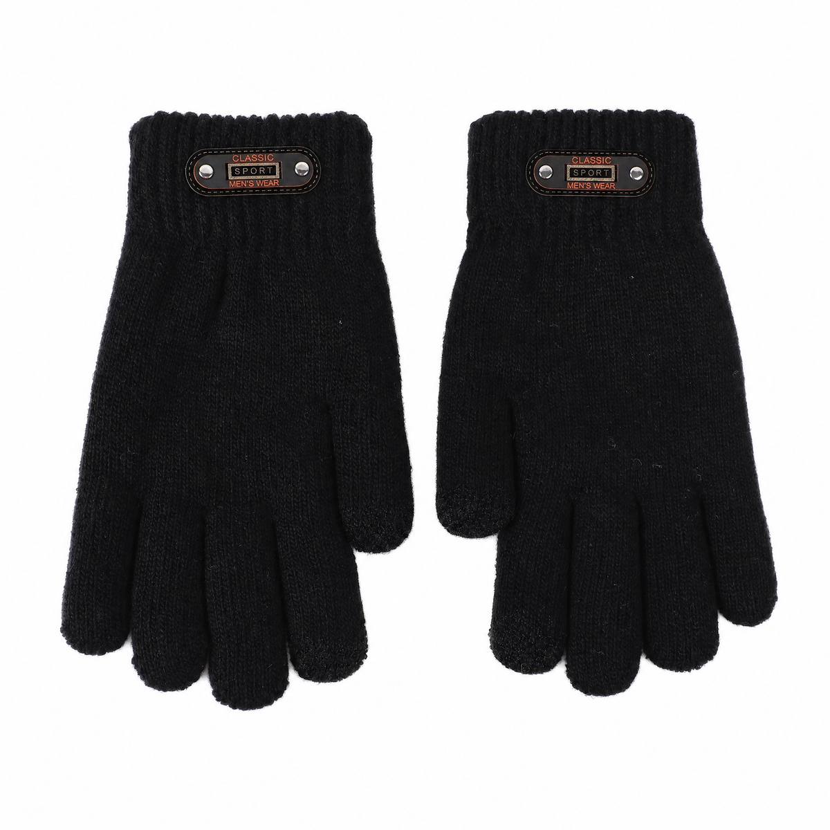 Men's Knit Winter Gloves with Touchscreen Fingertips 6