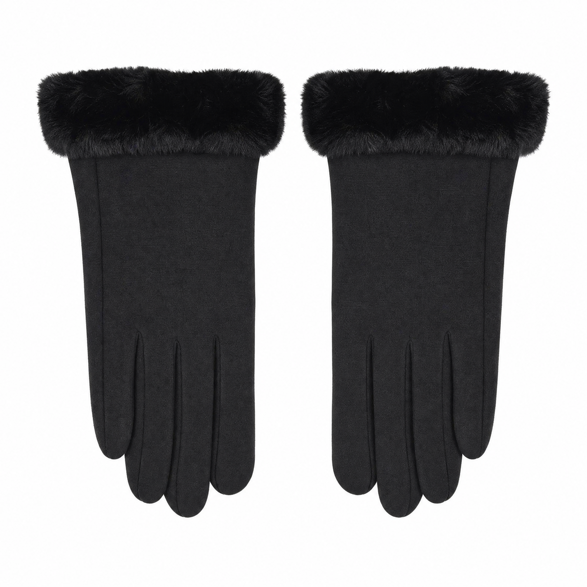 Women's Winter Gloves with Faux Fur Cuff — One Size Fits All 6
