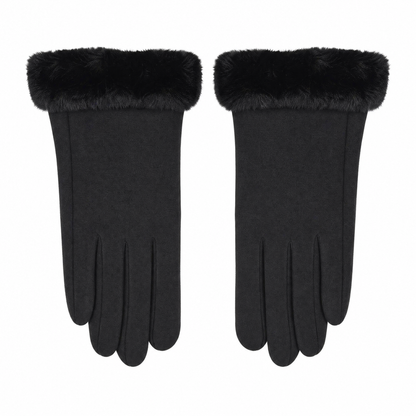 Women's Winter Gloves with Faux Fur Cuff — One Size Fits All 6