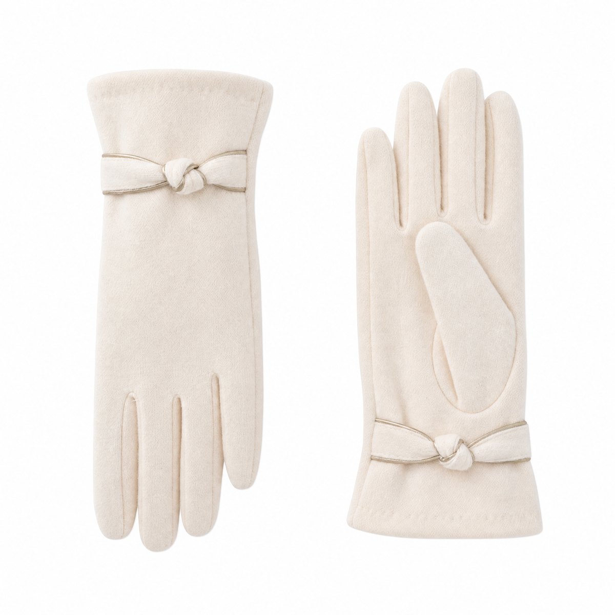 Women's Bow-Detail Winter Gloves — Wool-Look, One Size Fits All 6