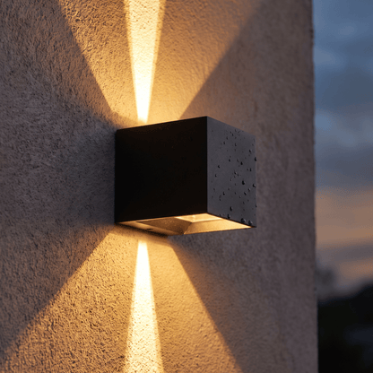 Cube Outdoor Wall Light Set of 2 Up Down IP65