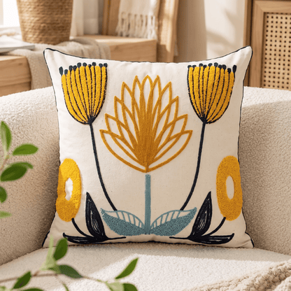 Floral Print Decorative Cushion Cover 45x45 cm