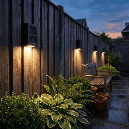 Solar Fence Lights IP65 Waterproof Wireless Garden Lamp
