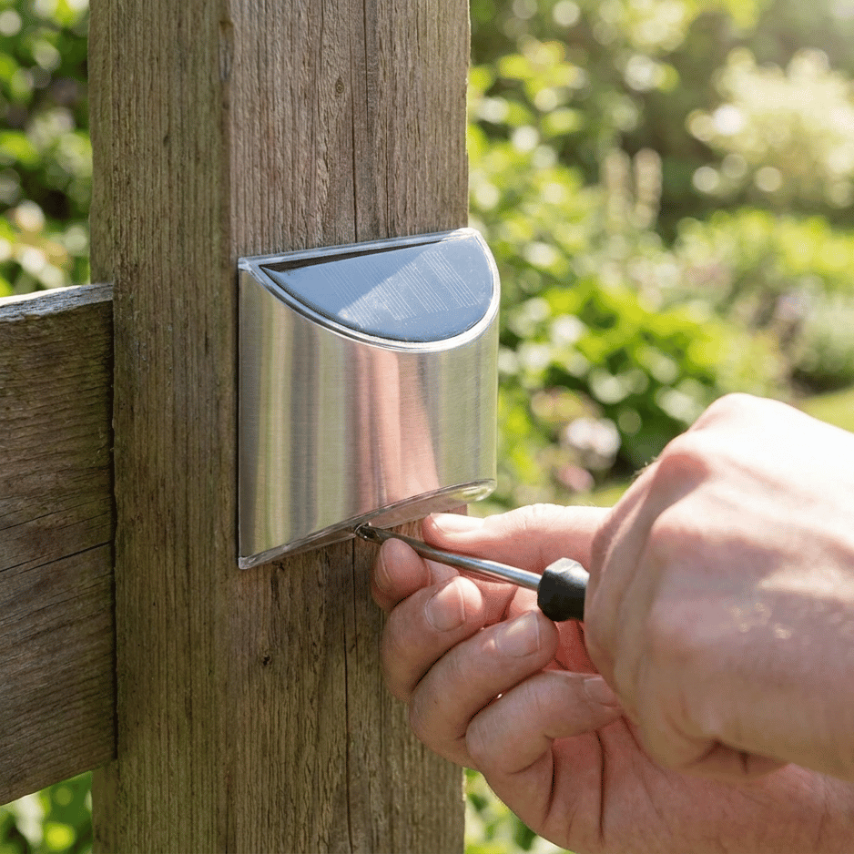 Solar Wall Lights 4-LED IP65 Warm & Cool White Garden Spot
