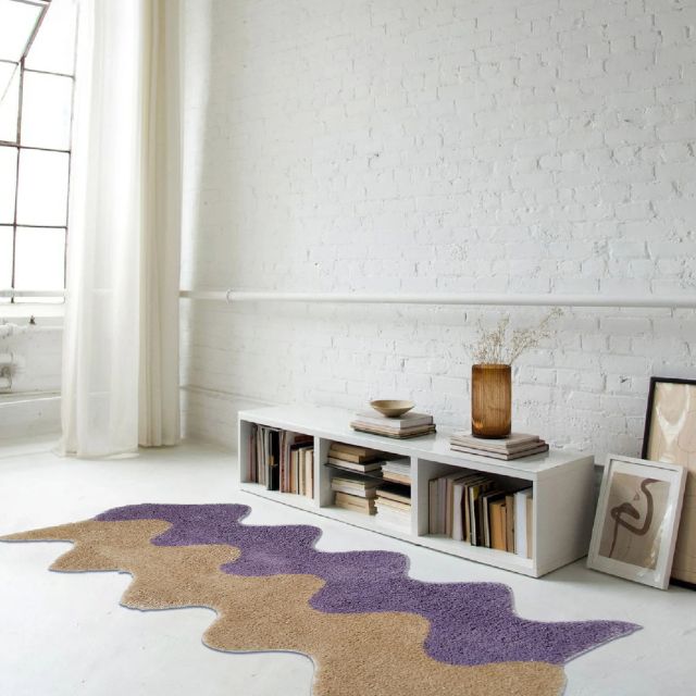 Abstract Color Block Rug — Cotton-Polyester Blend 45x120cm 2