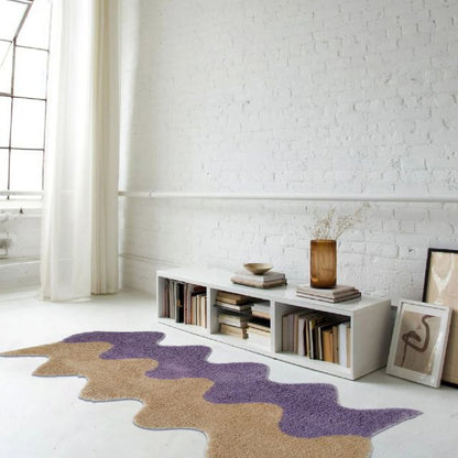 Abstract Color Block Rug — Cotton-Polyester Blend 45x120cm 2