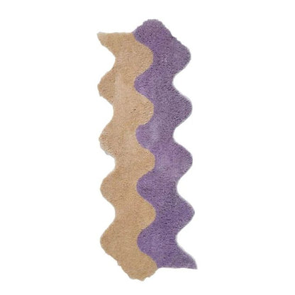 Abstract Color Block Rug — Cotton-Polyester Blend 45x120cm 3