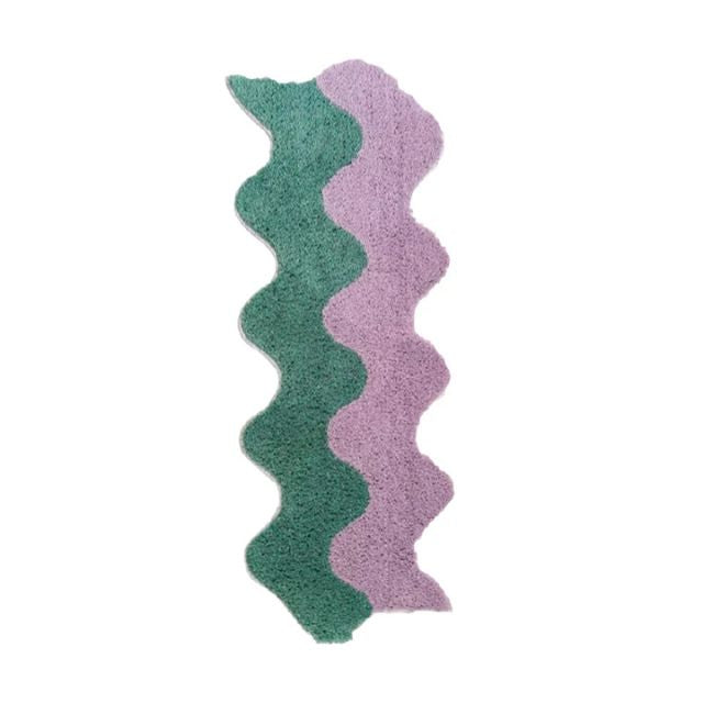 Abstract Color Block Rug — Cotton-Polyester Blend 45x120cm 8