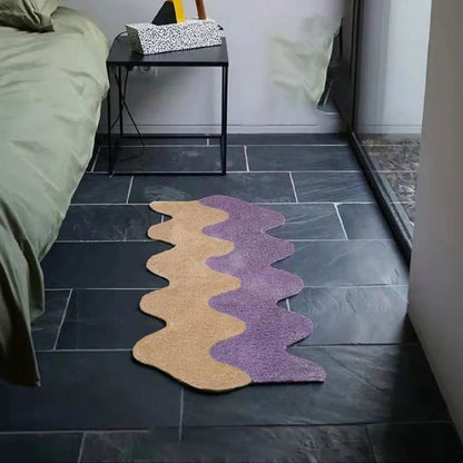 Abstract Color Block Rug — Cotton-Polyester Blend 45x120cm 1