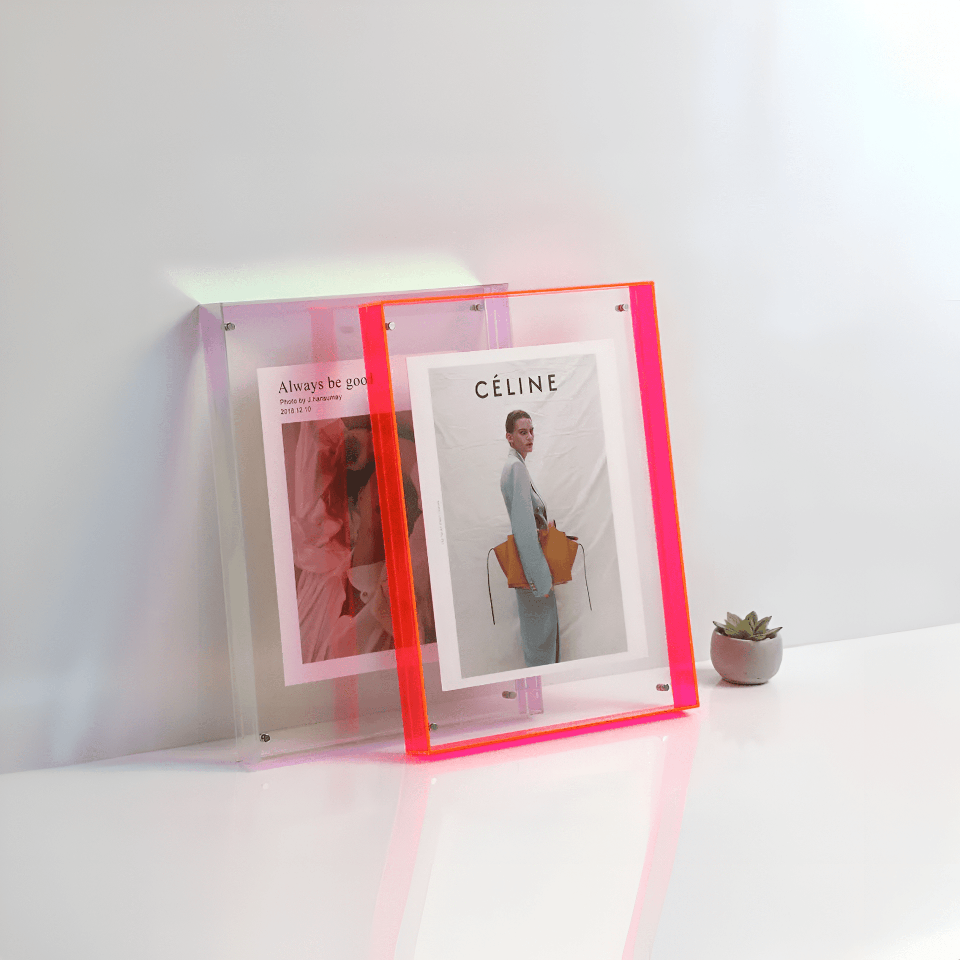 AcryGlow Transparent Acrylic Picture Frame — Minimalist Design 1