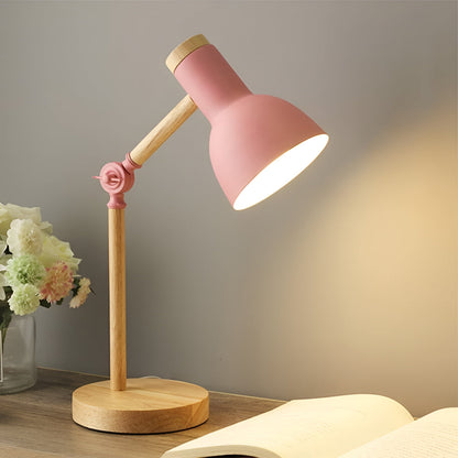 Adjustable Wood Desk Lamp — Reading & Study Table Light 7