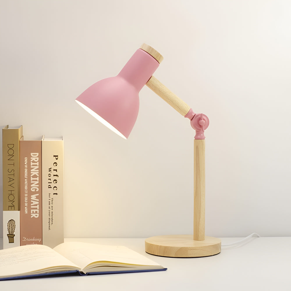 Adjustable Wood Desk Lamp — Reading & Study Table Light 1