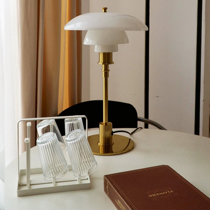 Amber Glass Table Lamp – Scandinavian Minimalist Design 4