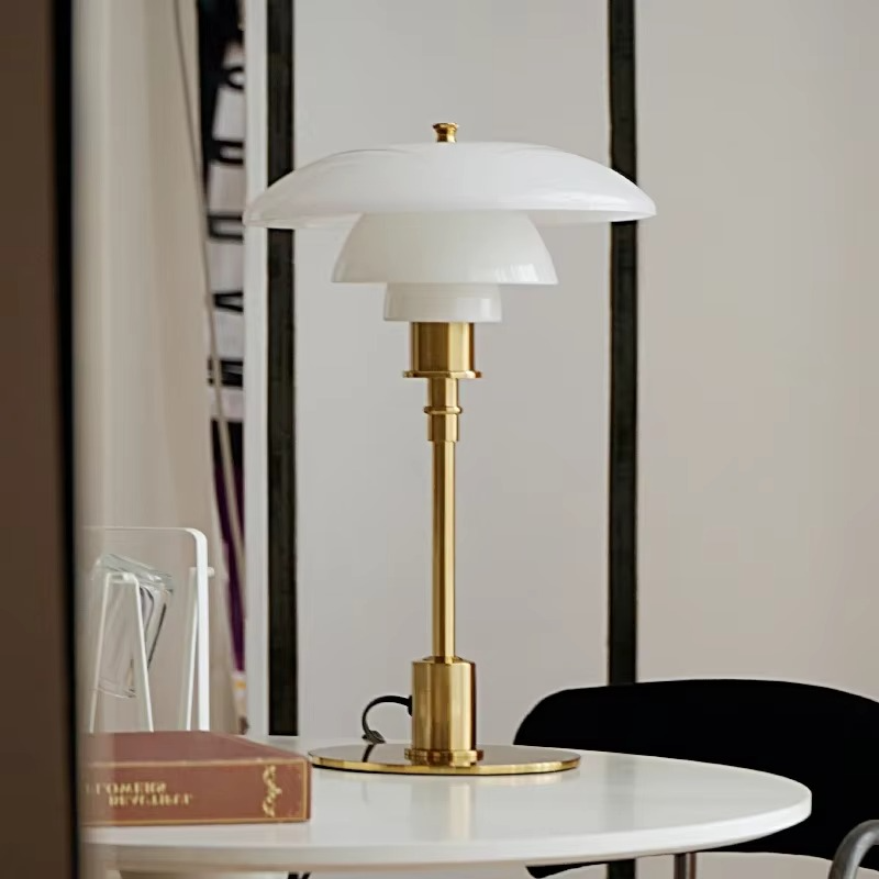 Amber Glass Table Lamp – Scandinavian Minimalist Design 7