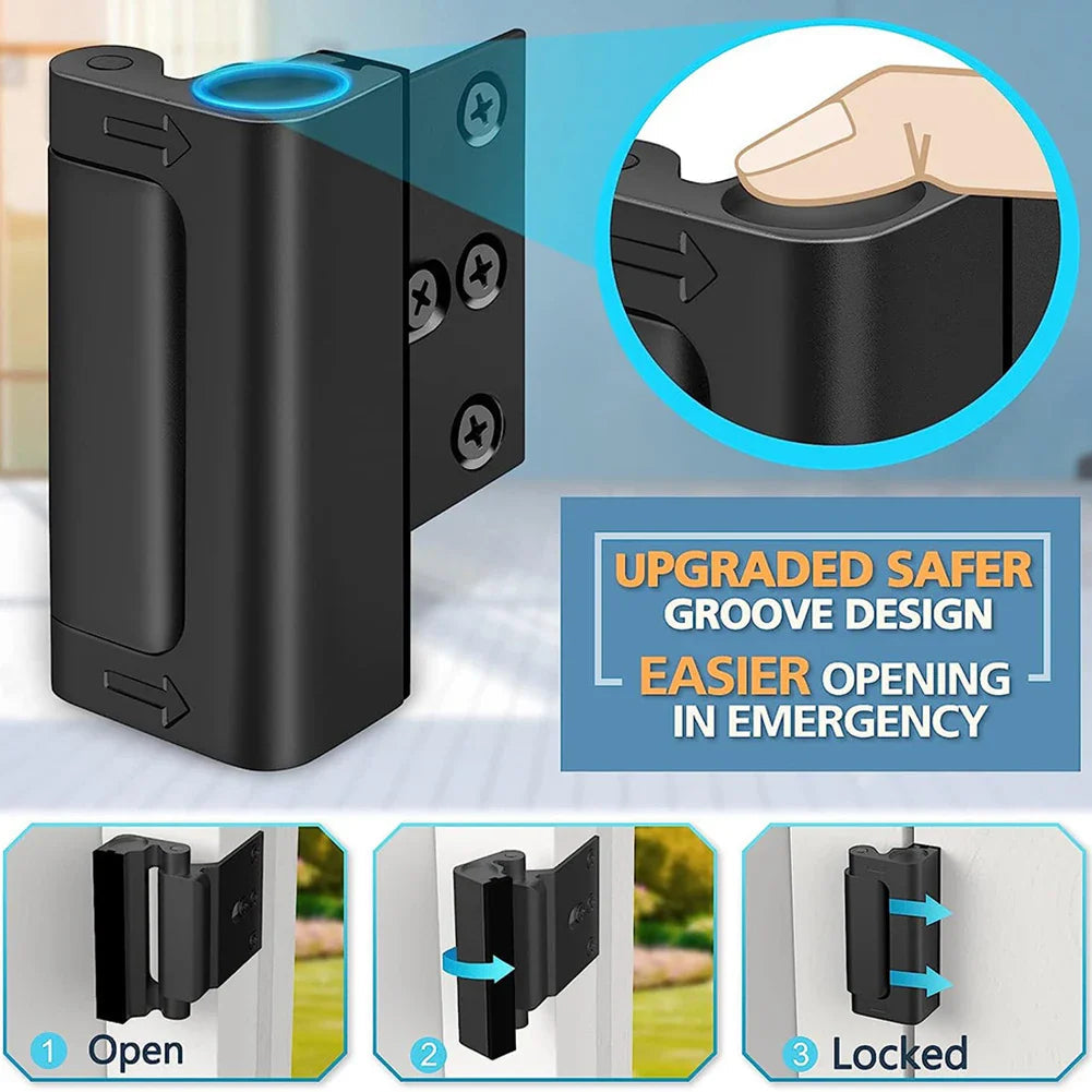 Anti-Theft Childproof Door Safety Latch — 800 lbs Aluminum 4