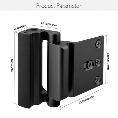 Anti-Theft Childproof Door Safety Latch — 800 lbs Aluminum 7