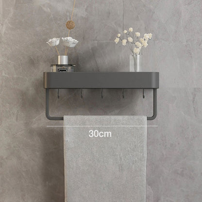 AquaShelf Bathroom Wall Shelf — Organizer with Towel Holder 7