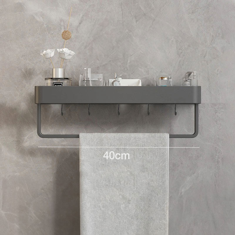 AquaShelf Bathroom Wall Shelf — Organizer with Towel Holder 8