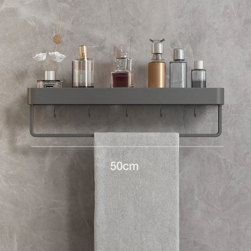 AquaShelf Bathroom Wall Shelf — Organizer with Towel Holder 9