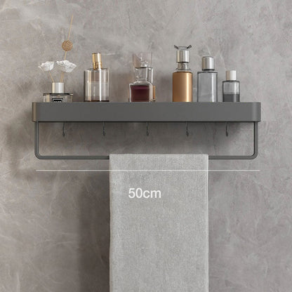 AquaShelf Bathroom Wall Shelf — Organizer with Towel Holder 9