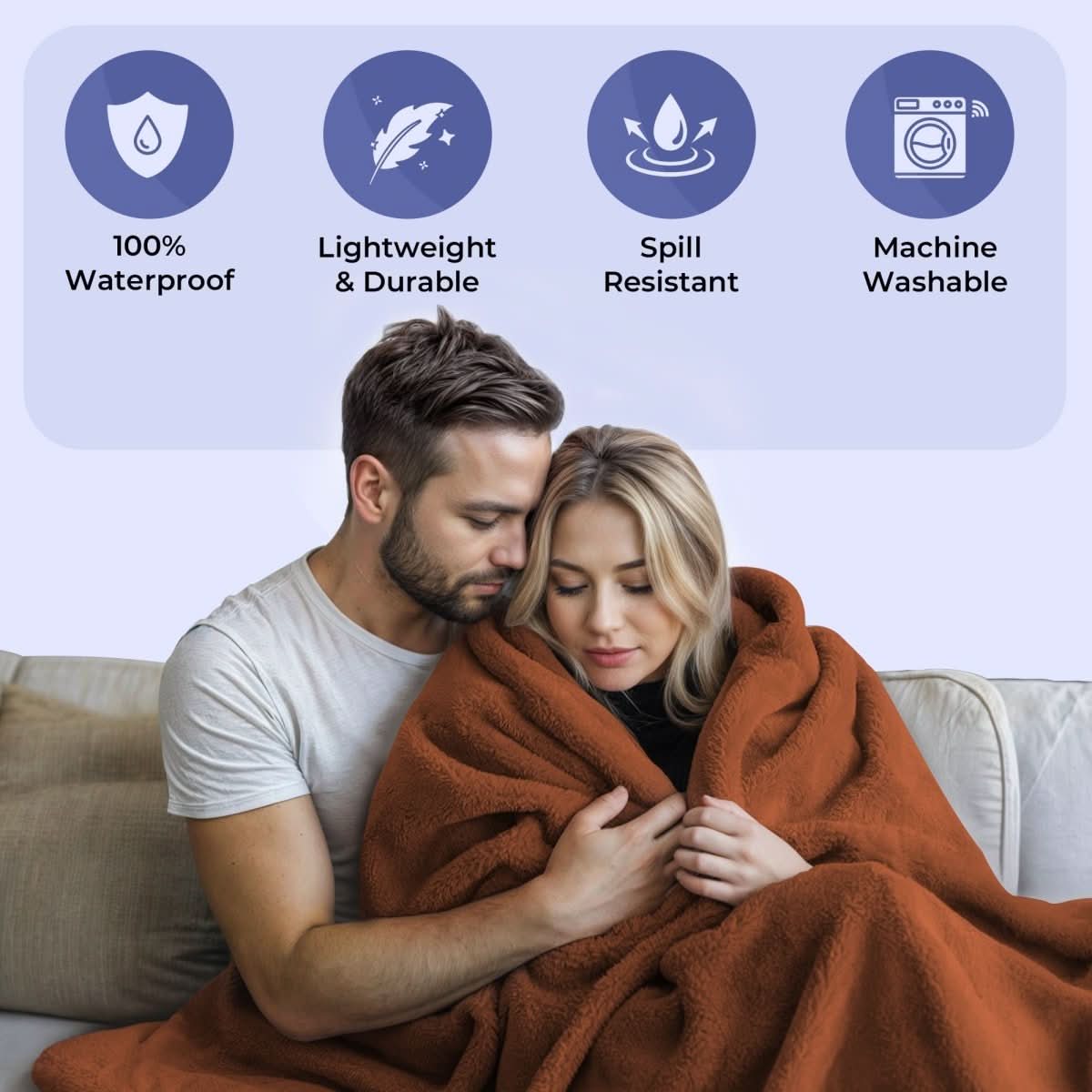 AquaShield Waterproof Blanket — Soft Bed & Sofa Protector 2