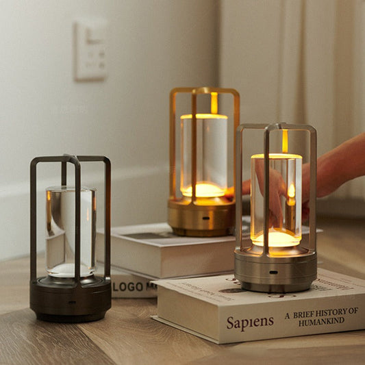Nordic Rechargeable Table Lamp — Touch Dimmer & 36Hr Battery 1