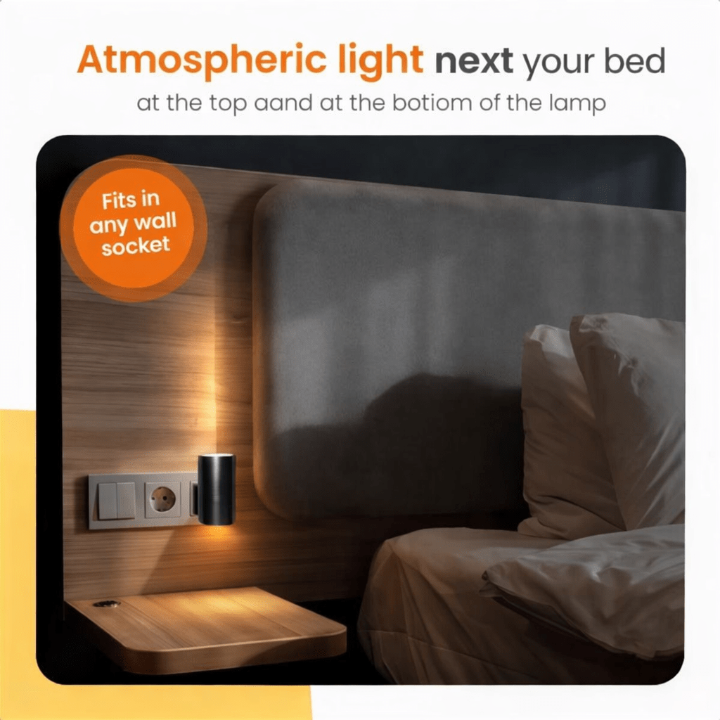Aurora LED Night Lamp — Dimmable Smart Sensor Plug-In Light 4