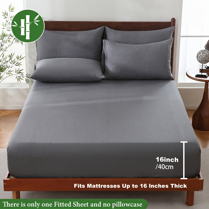 Bamboo Fiber Fitted Sheet — Cooling Breathable Luxury Bedding 11