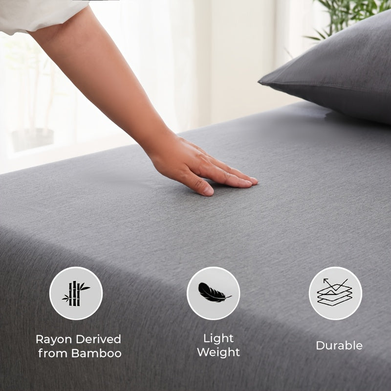 Bamboo Fiber Fitted Sheet — Cooling Breathable Luxury Bedding 13