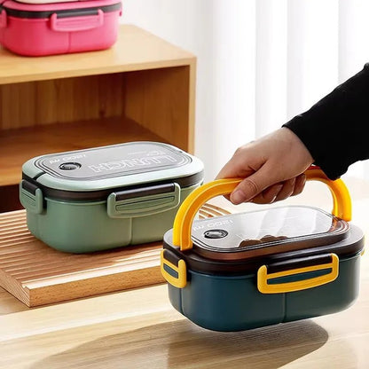 BENTOMATE Two-Tier Bento Lunch Box with Fork & Spoon 2