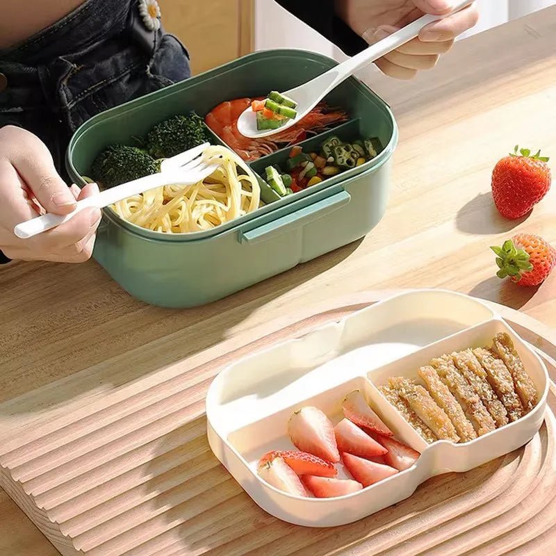 BENTOMATE Two-Tier Bento Lunch Box with Fork & Spoon 3