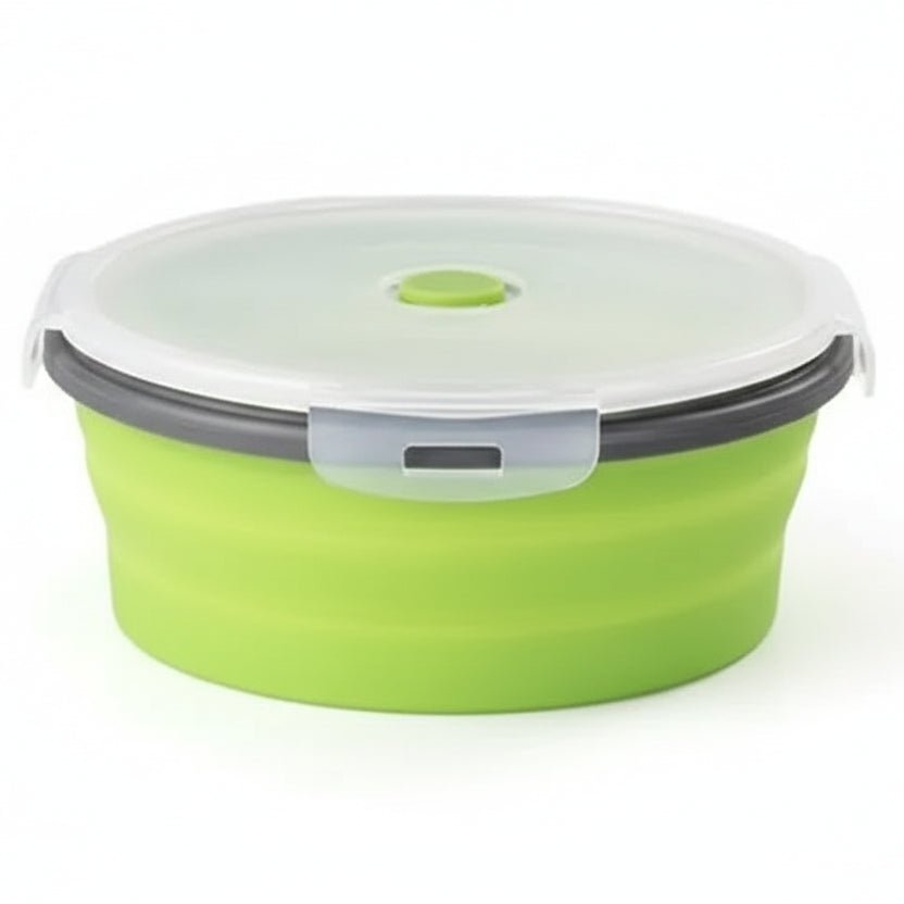 Collapsible Silicone Bento Lunchbox Set — Leakproof Lid 6