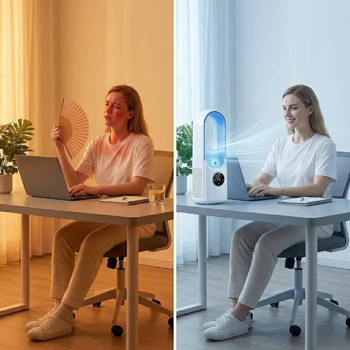 Bladeless Air Cooler — Compact Wireless & Silent Cooling 7